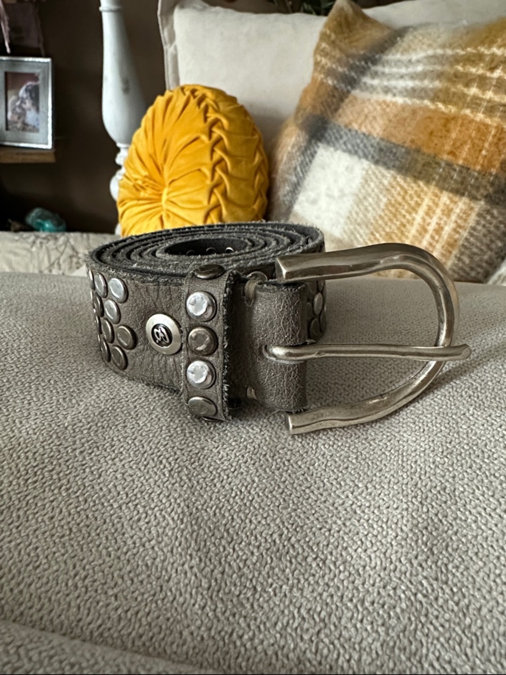 Made in Italy metallic leather women’s belt